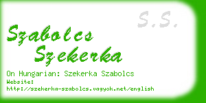 szabolcs szekerka business card